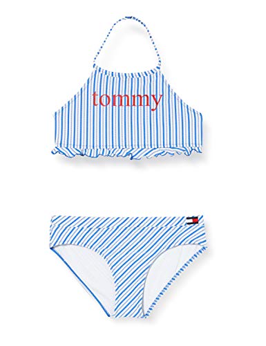 Tommy Hilfiger Crop Top Set Bikini, Azul, 10-11 años (Talla del Fabricante:) para Niñas