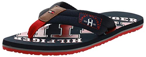 Tommy Hilfiger Essential TH Beach Sandal, Chanclas Hombre, Azul (Midnight 403), 44 EU