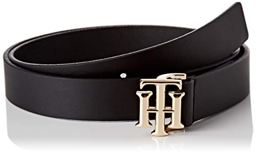 Tommy Hilfiger Logo Belt 2.5 Juego de accesorios de invierno, Black, 85 para Mujer