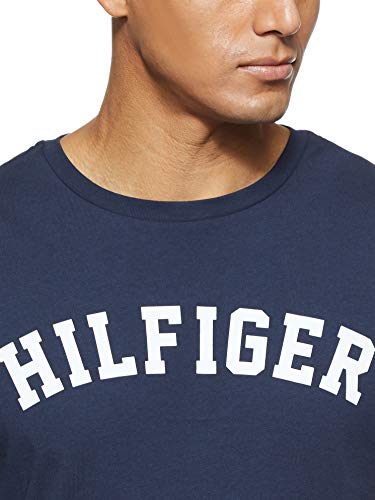 Tommy Hilfiger Logo Camiseta de Cuello Redondo,Perfecta para El Tiempo Libre, Azul (Navy Blazer), M para Hombre Tommy Hilfiger Logo Camiseta de Cuello Redondo,Perfecta para El Tiempo Libre, Azul (Navy Blazer), M para Hombre