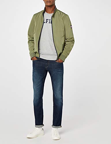 Tommy Hilfiger Logo Camiseta de Cuello Redondo,Perfecta para El Tiempo Libre, Gris (Grey Heather), L para Hombre Tommy Hilfiger Logo Camiseta de Cuello Redondo,Perfecta para El Tiempo Libre, Gris (Grey Heather), L para Hombre