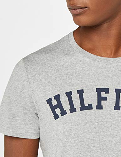 Tommy Hilfiger Logo Camiseta de Cuello Redondo,Perfecta para El Tiempo Libre, Gris (Grey Heather), L para Hombre Tommy Hilfiger Logo Camiseta de Cuello Redondo,Perfecta para El Tiempo Libre, Gris (Grey Heather), L para Hombre