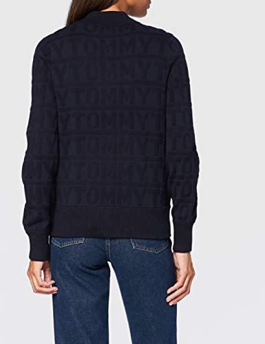 Tommy Hilfiger Nanou Aoj Tommy C-nk Cardi LS Suéter, Azul (Desert Sky), M para Mujer