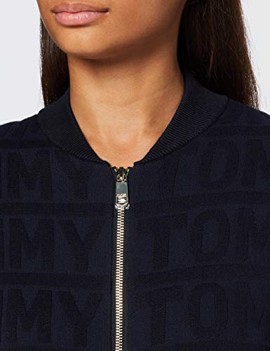 Tommy Hilfiger Nanou Aoj Tommy C-nk Cardi LS Suéter, Azul (Desert Sky), M para Mujer