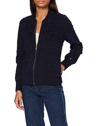 Tommy Hilfiger Nanou Aoj Tommy C-nk Cardi LS Suéter, Azul (Desert Sky), M para Mujer