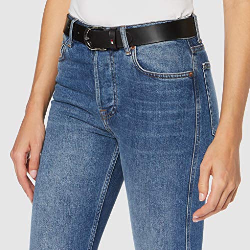 Tommy Hilfiger New Danny Belt Cinturón, Masters Black, 80 cm para Mujer