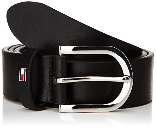 Tommy Hilfiger New Danny Belt Cinturón, Masters Black, 80 cm para Mujer