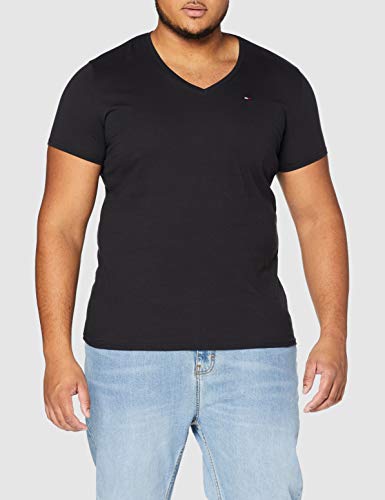 Tommy Hilfiger Original Jersey Camiseta, Negro (Tommy Black 078), Large para Hombre