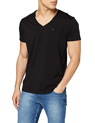 Tommy Hilfiger Original Jersey Camiseta, Negro (Tommy Black 078), Large para Hombre Tommy Hilfiger Original Jersey Camiseta, Negro (Tommy Black 078), Large para Hombre