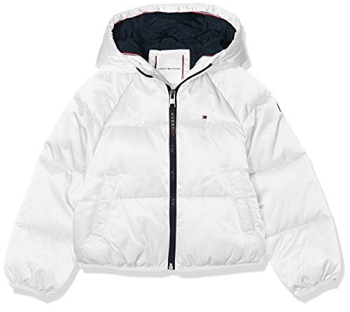 Tommy Hilfiger Recycled Short Puffer Chaqueta, Blanco (Bright White 123), 116 (Talla del Fabricante: 6) para Niñas Tommy Hilfiger Recycled Short Puffer Chaqueta, Blanco (Bright White 123), 116 (Talla del Fabricante: 6) para Niñas