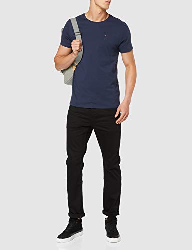 Tommy Hilfiger Regular C Camiseta con Cuello Redondo, Azul (Black Iris), XXL para Hombre