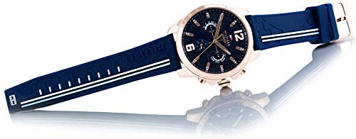 Tommy Hilfiger Reloj Multiesfera para Hombre de Cuarzo con Correa en Silicona 1791474