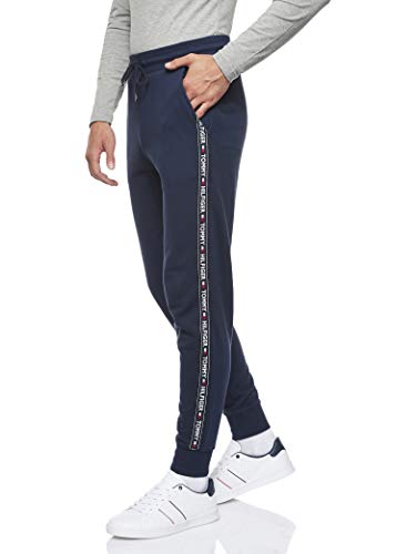 Tommy Hilfiger Repeat Logo Tape Joggers Pantalones Deportivos, Azul (Navy Blazer), X-Large para Hombre