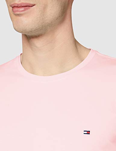 Tommy Hilfiger Stretch Slim Fit tee Camiseta Deporte, Rosa (Classic Pink), X-Small para Hombre Tommy Hilfiger Stretch Slim Fit tee Camiseta Deporte, Rosa (Classic Pink), X-Small para Hombre