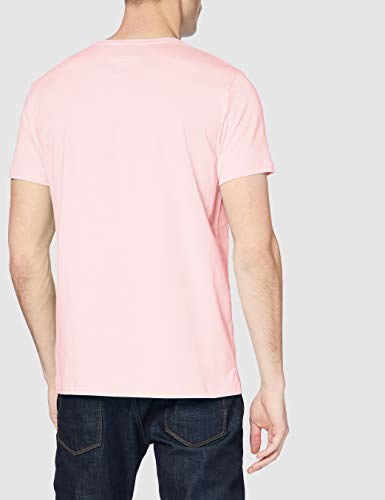 Tommy Hilfiger Stretch Slim Fit tee Camiseta Deporte, Rosa (Classic Pink), X-Small para Hombre Tommy Hilfiger Stretch Slim Fit tee Camiseta Deporte, Rosa (Classic Pink), X-Small para Hombre