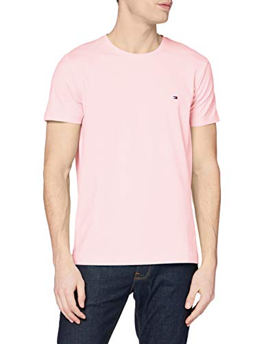 Tommy Hilfiger Stretch Slim Fit tee Camiseta Deporte, Rosa (Classic Pink), X-Small para Hombre