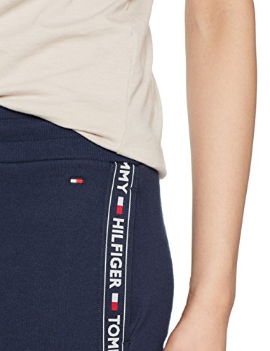 Tommy Hilfiger Tape J Joggers con Cintura Elástica, Cordón y Logo, Azul (Navy Blazer), XS para Mujer