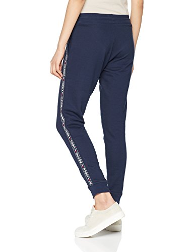 Tommy Hilfiger Tape J Joggers con Cintura Elástica, Cordón y Logo, Azul (Navy Blazer), XS para Mujer