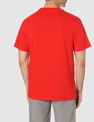 Tommy Hilfiger TJM Tommy Classics tee Camiseta, Rojo (Flame Scarlet 667), S para Hombre