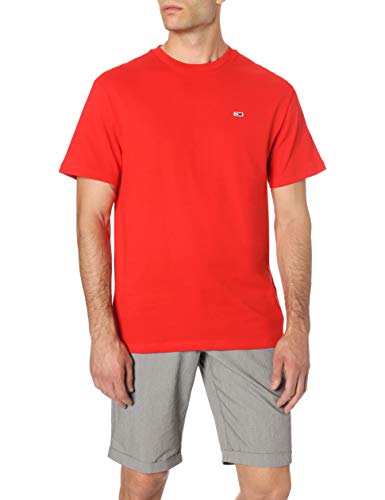 Tommy Hilfiger TJM Tommy Classics tee Camiseta, Rojo (Flame Scarlet 667), S para Hombre