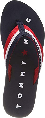 Tommy Hilfiger Tommy Loves NY Beach Sandal, Chanclas Mujer, Azul (Midnight 403), 39 EU Tommy Hilfiger Tommy Loves NY Beach Sandal, Chanclas Mujer, Azul (Midnight 403), 39 EU