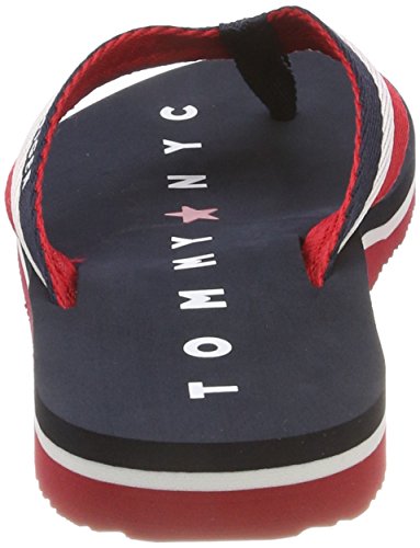 Tommy Hilfiger Tommy Loves NY Beach Sandal, Chanclas Mujer, Azul (Midnight 403), 39 EU