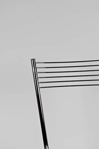 Tommychairs - Set 4 sillas Elegance para Cocina, Comedor, Bar y Restaurante, Estructura en Acero Cromado y Asiento en Madera Color Blanco Tommychairs - Set 4 sillas Elegance para Cocina, Comedor, Bar y Restaurante, Estructura en Acero Cromado y Asiento en Madera Color Blanco