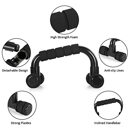 TOMSHOO 5 en 1 Kit de Rueda Abdominal, Push Up Bars, Cuerda para Saltar, Fortalecedor de Mano, Rodilla Mat para Entrenamiento en Casa Ejercicios Fitness TOMSHOO 5 en 1 Kit de Rueda Abdominal, Push Up Bars, Cuerda para Saltar, Fortalecedor de Mano, Rodilla Mat para Entrenamiento en Casa Ejercicios Fitness