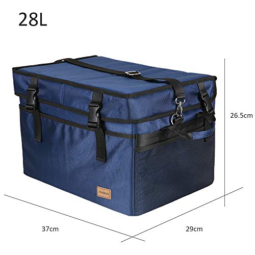 TOMSHOO Bolsa Térmica, Bolsa Nevera Portátil 10L/ 18L/ 28L/ 37L/ 47L/70L Mantener Caliente Bolsa de Almuerzo para Picnic Familiar, Camping, Playa, Viaje y Trabajo