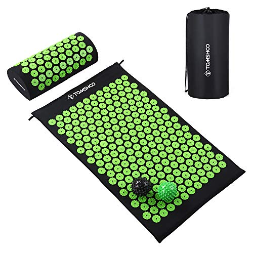 TOMSHOO Esterilla Acupresión, Kit de Masaje con Cojín y Esterilla de Masaje para la Relajación de Salud y el Alivio del Doloroga, Estera de Acupresión con 2 pcs Bolas de Masaje de Punta y Bolsa TOMSHOO Esterilla Acupresión, Kit de Masaje con Cojín y Esterilla de Masaje para la Relajación de Salud y el Alivio del Doloroga, Estera de Acupresión con 2 pcs Bolas de Masaje de Punta y Bolsa