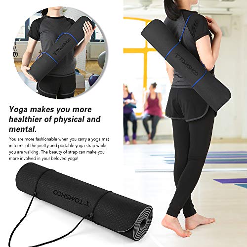 TOMSHOO Esterilla Yoga Antideslizante, Colchoneta Yoga de TPE 8mm, Alfombrilla Yoga Doble Capa y Doble Color con Correa y Bolsa de Transporte para Pilates Ejercicios y Fitness (Púrpura y Rosa) TOMSHOO Esterilla Yoga Antideslizante, Colchoneta Yoga de TPE 8mm, Alfombrilla Yoga Doble Capa y Doble Color con Correa y Bolsa de Transporte para Pilates Ejercicios y Fitness (Púrpura y Rosa)