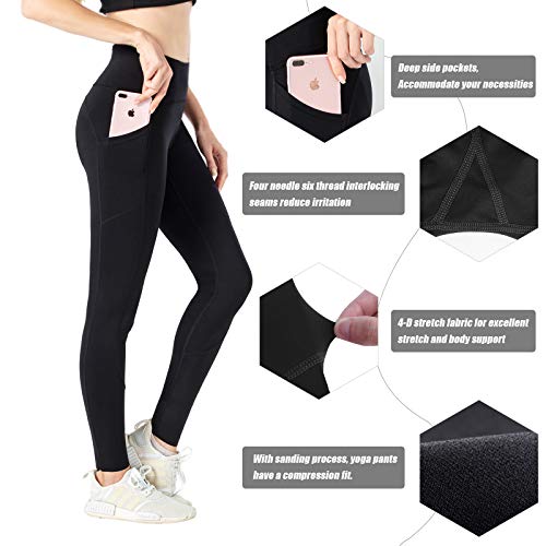 TOMSHOO Pantalones Yoga Mujer, Leggings Yoga Mujer Cintura Alta, Mallas Yoga Mujer con Bolsillos, para Correr Deportes Estiramiento y Pilates TOMSHOO Pantalones Yoga Mujer, Leggings Yoga Mujer Cintura Alta, Mallas Yoga Mujer con Bolsillos, para Correr Deportes Estiramiento y Pilates