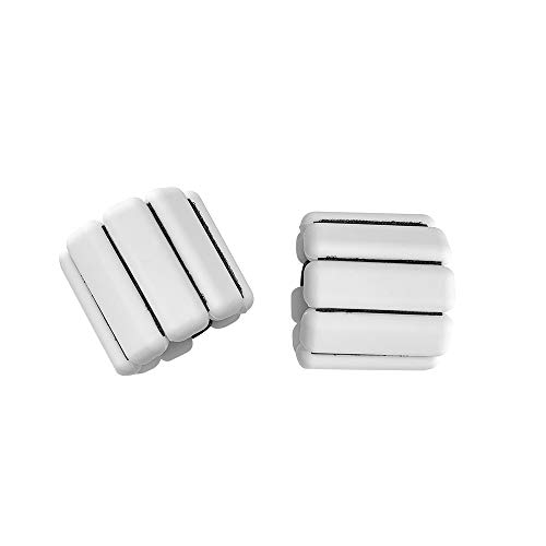 TOMSHOO Pesas Muñecas y Tobillos, Pesas Muñecas 1kg de Silicona, 2 Piezas Pulsera de Peso para Yoga Correr Aeróbic y Entrenamiento (Blanco) TOMSHOO Pesas Muñecas y Tobillos, Pesas Muñecas 1kg de Silicona, 2 Piezas Pulsera de Peso para Yoga Correr Aeróbic y Entrenamiento (Blanco)