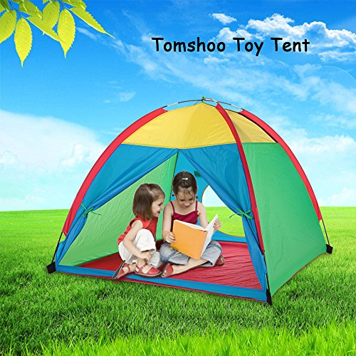 TOMSHOO Tienda de Campaña Infantil,Tienda casa Portátil para Niños Casa de Juego 120 * 120 * 102cm