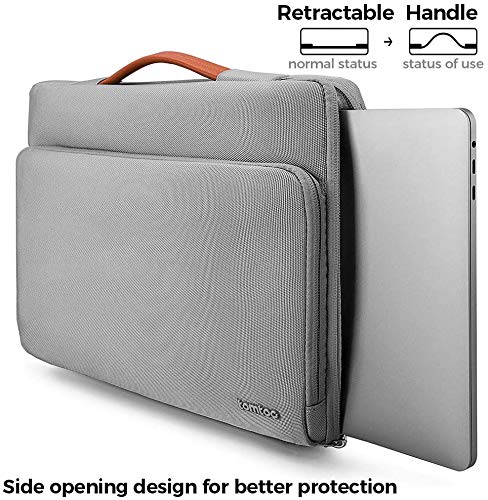 tomtoc Maletín Portátil para 15" Nuevo MacBook Pro A1990 A1707 con Touch Bar, Acer HP Dell Chromebook 14, ThinkPad X1 Yoga (Gen 1-4), Surface Laptop 3 2019, Funda Protectora para Netbooks