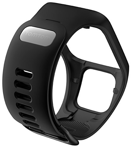 TomTom - Correa reloj para Runner 3, Spark 3, Runner 2, Spark, Adventurer, Golfer 2, Unisex Adulto, Negro, L