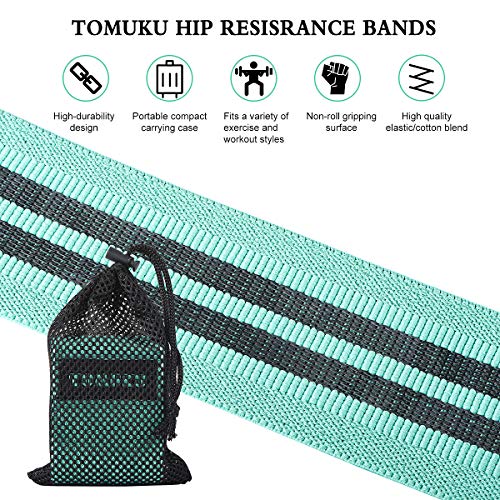 Tomuku Bandas de Resistencia elástica, elásticos de Fitness para activación de gluteos la Cadera al Eercicio de piernas y Trasero (M)