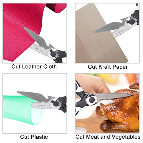 Tomuku Tijeras de Cocina multifunción Tijeras Acero Inoxidable Ultra Afiladas con Funda Protectora para Cuchilla Tomuku Tijeras de Cocina multifunción Tijeras Acero Inoxidable Ultra Afiladas con Funda Protectora para Cuchilla