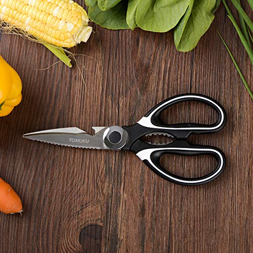 Tomuku Tijeras de Cocina multifunción Tijeras Acero Inoxidable Ultra Afiladas con Funda Protectora para Cuchilla Tomuku Tijeras de Cocina multifunción Tijeras Acero Inoxidable Ultra Afiladas con Funda Protectora para Cuchilla