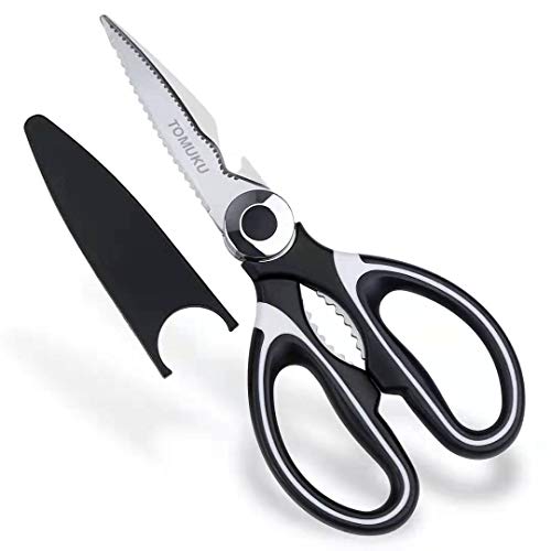 Tomuku Tijeras de Cocina multifunción Tijeras Acero Inoxidable Ultra Afiladas con Funda Protectora para Cuchilla Tomuku Tijeras de Cocina multifunción Tijeras Acero Inoxidable Ultra Afiladas con Funda Protectora para Cuchilla