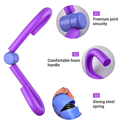 Toner de Muslo, Entrenador Multifuncional de Muslos Dispositivo, Muslos, Glúteos, Aparatos de Pecho, Ejercitador de Muslos Para El Hogar, Fitness Adelgazante Toner de Muslo Ejercitador (púrpura)
