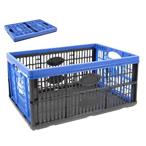 Tontarelli Caja Plegable de plástico 22.5 x 47 x 34 cm 32L Color Azul Tontarelli Caja Plegable de plástico 22.5 x 47 x 34 cm 32L Color Azul