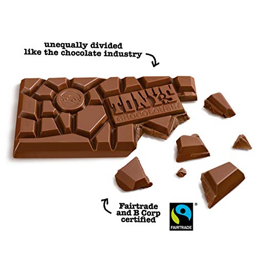 Tony's Chocolonely Fairtrade Caramel and Sea Salt Milk Chocolate Bar 180g Tony's Chocolonely Fairtrade Caramel and Sea Salt Milk Chocolate Bar 180g