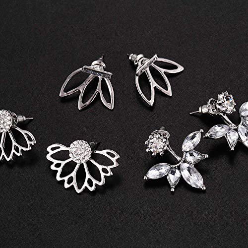 TOOGOO 3 Pares Pendientes De Flor De Loto Chaquetas Para Mujer Ni?a Sencillo Elegante Stud De Oreja Aretes TOOGOO 3 Pares Pendientes De Flor De Loto Chaquetas Para Mujer Ni?a Sencillo Elegante Stud De Oreja Aretes