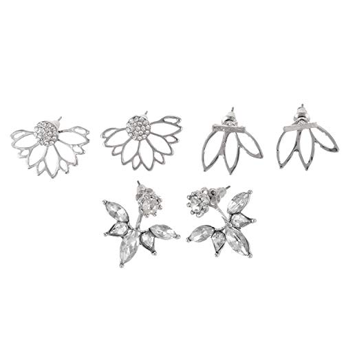 TOOGOO 3 Pares Pendientes De Flor De Loto Chaquetas Para Mujer Ni?a Sencillo Elegante Stud De Oreja Aretes TOOGOO 3 Pares Pendientes De Flor De Loto Chaquetas Para Mujer Ni?a Sencillo Elegante Stud De Oreja Aretes