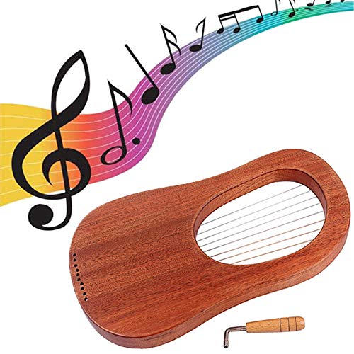 TOOGOO Arpa de Madera Arpa de 10 Cuerdas Lira Peque?a Portátil con Instrumento Musical de Cuerda Duradero Herramientas para Principiantes Regalo de Ni?os Ni?as TOOGOO Arpa de Madera Arpa de 10 Cuerdas Lira Peque?a Portátil con Instrumento Musical de Cuerda Duradero Herramientas para Principiantes Regalo de Ni?os Ni?as