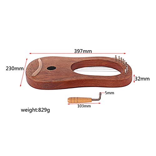 TOOGOO Arpa de Madera Arpa de 10 Cuerdas Lira Peque?a Portátil con Instrumento Musical de Cuerda Duradero Herramientas para Principiantes Regalo de Ni?os Ni?as TOOGOO Arpa de Madera Arpa de 10 Cuerdas Lira Peque?a Portátil con Instrumento Musical de Cuerda Duradero Herramientas para Principiantes Regalo de Ni?os Ni?as