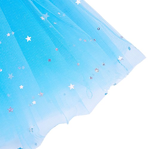 TOOGOO Smart Baby Girl Clothes Stars Lentejuelas Enagua Ballet Danza Fluffy Tutu Falda Azul claro