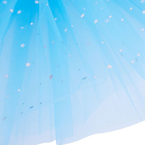 TOOGOO Smart Baby Girl Clothes Stars Lentejuelas Enagua Ballet Danza Fluffy Tutu Falda Azul claro TOOGOO Smart Baby Girl Clothes Stars Lentejuelas Enagua Ballet Danza Fluffy Tutu Falda Azul claro