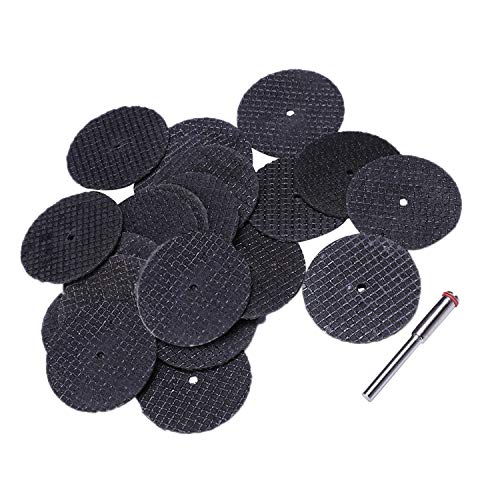 TOOGOO(R) 25pzs juego de disco de corte de cuchillas 32mm con eje para herramienta giratoria TOOGOO(R) 25pzs juego de disco de corte de cuchillas 32mm con eje para herramienta giratoria